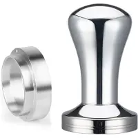 Unyqoos Espresso Tamper 51mm van Roestvrij Staal met Doseringsring voor Perfecte Koffie