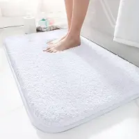 Unyqoos Zachte en waterabsorberende badmat met antislip en hoogpolige microvezels