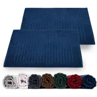 Unyqoos Luxueuze Set van 2 Katoenen Douchemats voor Comfort en Stijl in de Badkamer