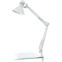 Unyqoos Stijlvolle witte klemlamp met industriële en retro uitstraling voor elke werkplek