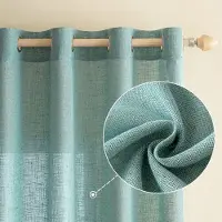 Unyqoos Linnenlook half-transparante gordijnen set voor woonkamer en kinderkamer