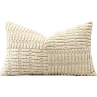 Unyqoos Decoratieve kussensloop van corduroy met gestreept patroon voor woonkamer