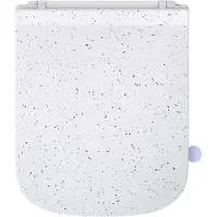 Unyqoos Rechthoekige toiletbril met softclose en marmerlook voor moderne badkamers