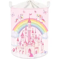 Unyqoos Betoverende Opvouwbare Regenboog Eenhoorn Kinderwasmand voor Speelgoed en Kleding - 63 Liter Capaciteit