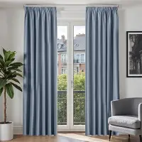 Unyqoos Verduisterende gordijnen met linnenlook en plooiband voor elke kamer