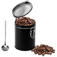 Unyqoos Luchtdicht roestvrijstalen koffiehouder met ventiel en stijlvol ontwerp