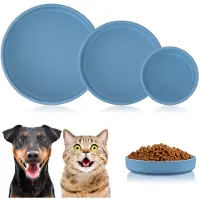 Unyqoos Set van drie siliconen kattenvoerbakken in diverse maten voor droog- en natvoer