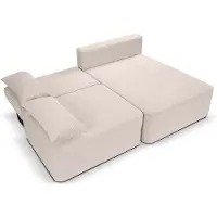 Furnilux Amsterix l-vormige sofa bed rechts grijs- | zachte corduroy | slaapcomfort