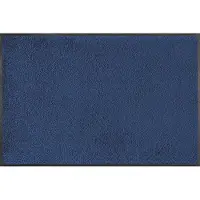 Unyqoos Marineblauwe wasbare deurmat voor binnen en buiten van 50 x 75 cm