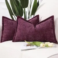 Unyqoos Elegante Chenille Fluwelen Kussenhoezen met Stijlvolle Rand voor Luxe Interieurdecoratie