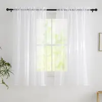 Unyqoos Transparante witte gordijnset met lussen voor sfeervolle woondecoratie