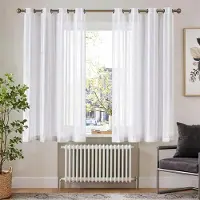 Unyqoos Moderne transparante gestreepte gordijnen voor sfeervolle kamers 145x140 cm
