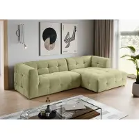 Furnilux Tenso l-vormige sofa rechts groen | moderne hoekbank met duurzaam design