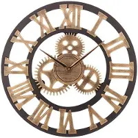 OEM Grote, stille wandklok, 45 cm, met Romeinse cijfers, op batterijen, quartz uurwerk, grote wandklok, gemakkelijk leesbaar voor woonkamer, huis, keuken, slaapkamer, kantoor, restaurant