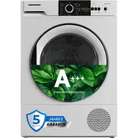 Heinner Wasdroger - Warmtepompdroger - 8 KG - 15 Programma's - LED Display - Trommelverlichting - Wit
