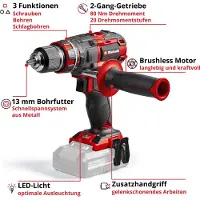Einhell Professional TP-CD 18/80 Li-i BL - Solo Power X-Change 4514305 Accu-klopboor/schroefmachine 0 mAh Zonder lader, Zonder accu