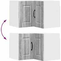 vidaXL Wandhoekkast PORTO Grijs Sonoma 57 x 57 x 40 cm Bewerkt hout