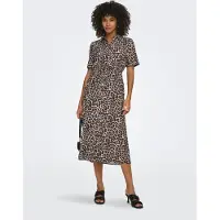ONLY Jurk 'ONLAris' beige / bruin / zwart