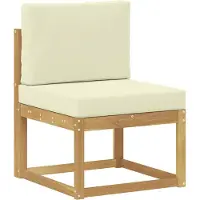 vidaXL Buiten bank set 5 st Wit en crèmekleurig