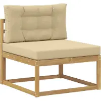 vidaXL Buiten bank set 4 st Wit en Beige Polyester