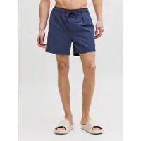 Jack & Jones Zwemshorts 'JPSTMaui Tropic' donkerblauw