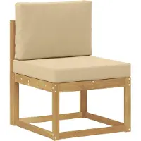 vidaXL Buiten bank set met kussen 5 pcs Wit en Beige