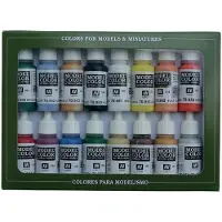 Vallejo Hobbyverf Acrylverf - 70140 Basic Colors USA - Model Color - Acryl Set Verf set - 16x 17 ml
