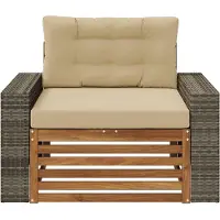 vidaXL Buiten Midden Sofa Naturel