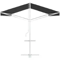 vidaXL Vrijstaande luifel 5 x 3 m Polyester Antraciet