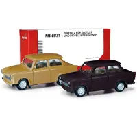 Herpa 013901-002 H0 Auto Trabant 601 limousine, samtocker en rallyzwart