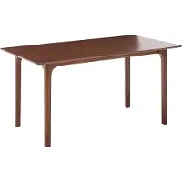 Beliani DELMAS - Eettafel - Donkerbruin - 160 x 90 cm - MDF