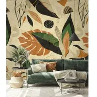 Marburg Fotobehang Smart Art Gallery - Lichtgeel - Terra-oranje - Groen - Zwart - 2,70m X 212cm