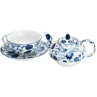 Tokyo Design Studio Flora Japonica Theepot Met Theekopje - Theemakers & theepotten Porselein Blue - 17455