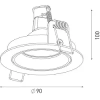 Berla Lighting Inbouwspot Rond Zwart Draai & Kantelbaar GU10
