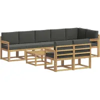 vidaXL Buiten bank set 9 st Wit en antracietkleurig Polyester