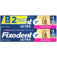 Fixodent Ultra Max Hold Kunstgebitlijm, 2.2 Ounce (Verpakking van 2)