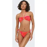 ONLY Bikini 'ONLJULIETTA-MARSEILLE' mandarijn / fuchsia / bloedrood