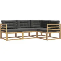 vidaXL Buiten bank set 3 st Wit en antracietkleurig Polyester