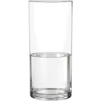 Home & Styling Bloemenvaas - Cilinder vorm - transparant - glas - 19 x 40 cm - rechte cilinder - boeketten - sierrtakken