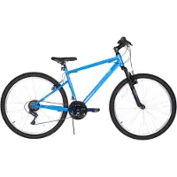 Happiq Mountainbike – Voor heren en dames – 18 snelheden, stalen frame, V-rem, hardtail – 66-69 cm, blauw