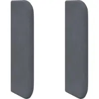 vidaXL Hoofdbord oor Grijs 40,5 x 40,5 x 4 cm Fluweel