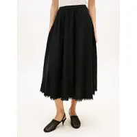Tommy Hilfiger Midi-rok van puur linnen