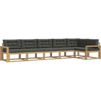 vidaXL Buiten bank set 4 st Wit en antracietkleurig Polyester