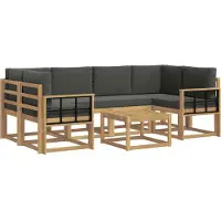 vidaXL Buiten bank set 7 st Wit en antracietkleurig