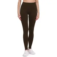 Bellivalini BLV-BLV50-147-LE Dames Leggings - Sport - Vrijetijdsbroek - Lang - Viscose - Sporbroek - Yogabroek - Bruin - XL