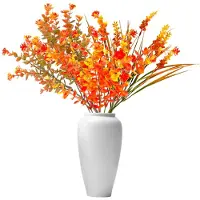 Unyqoos Set van zes levensechte kunstbloemen voor binnen en buiten decoratie