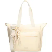 Charm London Seoul Laptoptas - 15.6 Inch - Werktas - Schoudertas - Nylon - Laptopvak - Reistas - Lichtgewicht - Schooltas - Crème