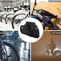 Unyqoos Weerbestendige fietshoes met reflecterende strepen en slotgaten voor extra veiligheid