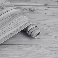 Unyqoos Zelfklevende Grijze Houtnerf Meubelfolie voor Rustieke Interieurdecoratie, 40 x 3 m
