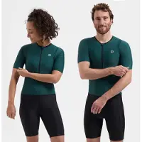 Rogelli Florida Trisuit met Korte Mouwen - Triatlonpak voor Dames en Heren - Ademend, Sneldrogend - Zwart/Teal - Maat XS
